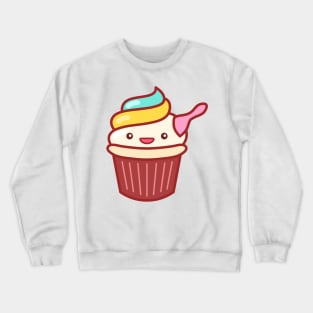 Cupcake Ice Cream Emoji Crewneck Sweatshirt